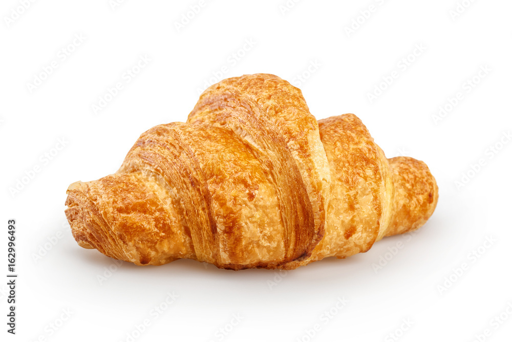 Croissant on white background