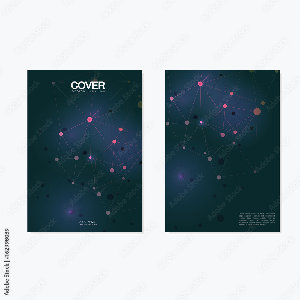 Vector cover templates brochure / Abstract connect and network background