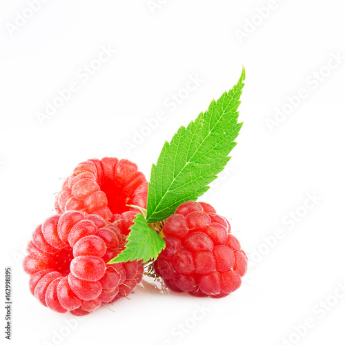 Ripe, juicy and fragrant raspberry berries .