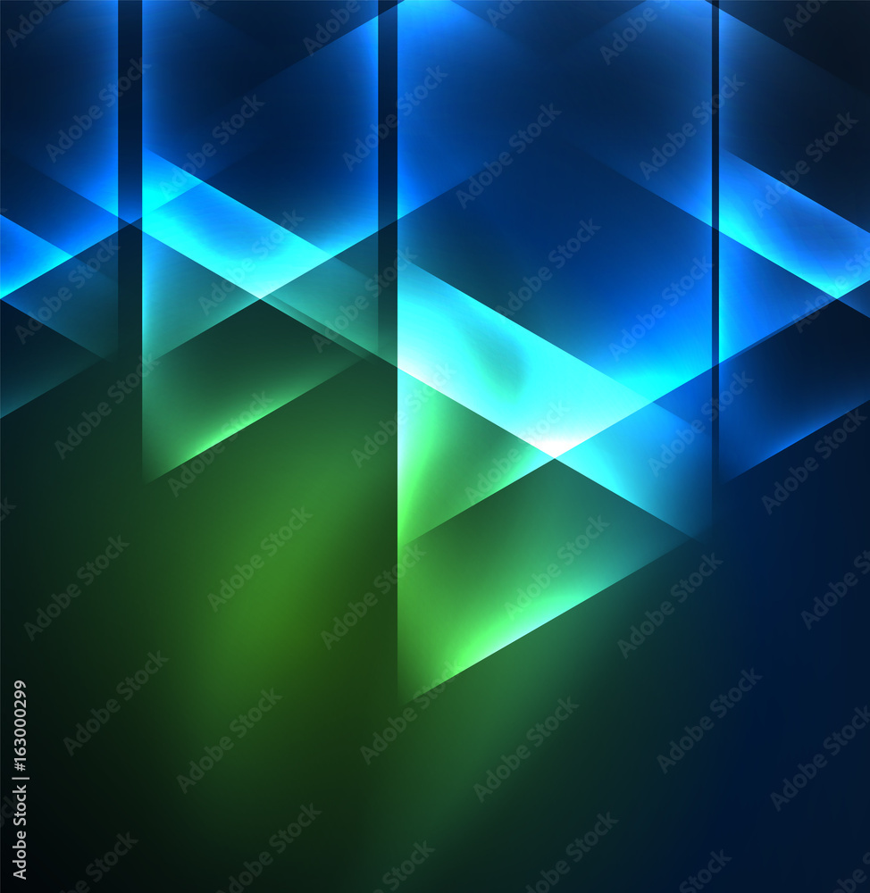Obraz premium Glowing geometric shapes