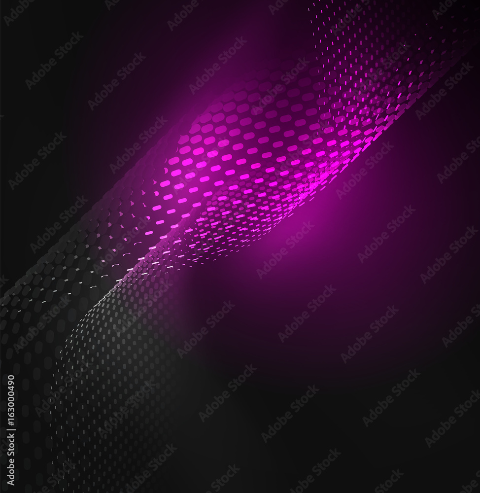 Glowing particles wave design template Glowing particles wave design template