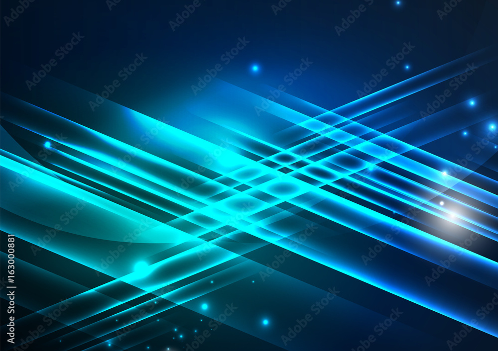 Fototapeta premium Glowing futuristic lines