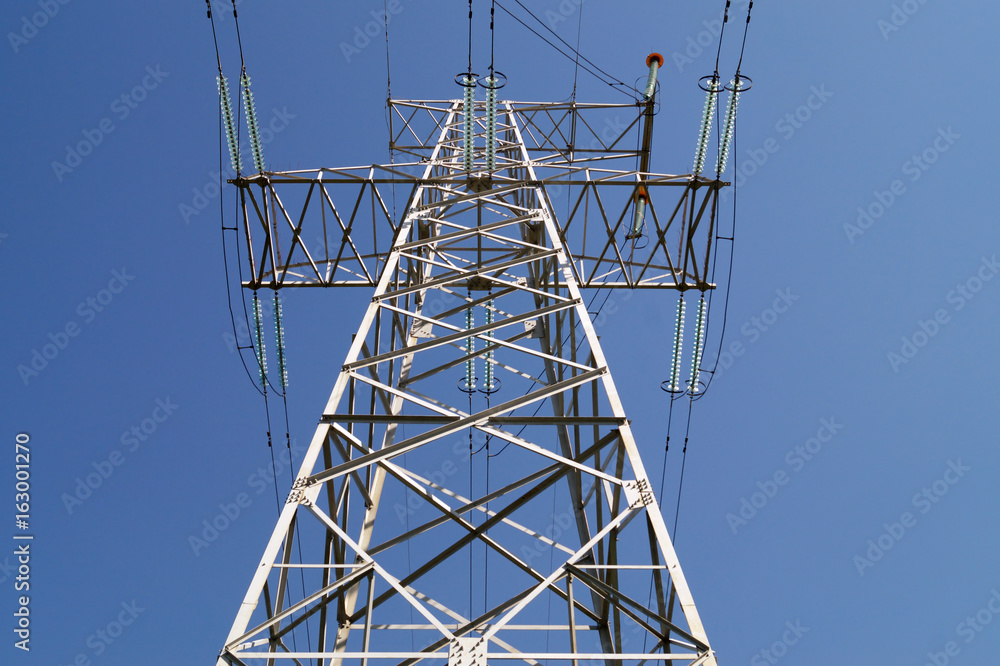 110 kilovolt powerline transmission pylon