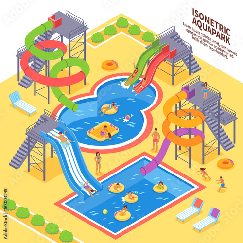 Aqua Park Illustration © Macrovector