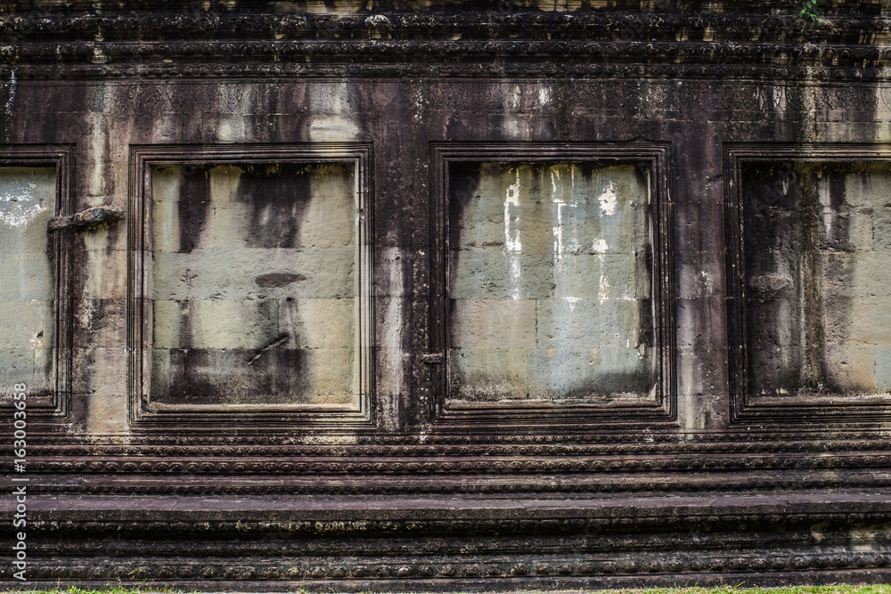 Detail of stone at Angkor Wat Cambodia