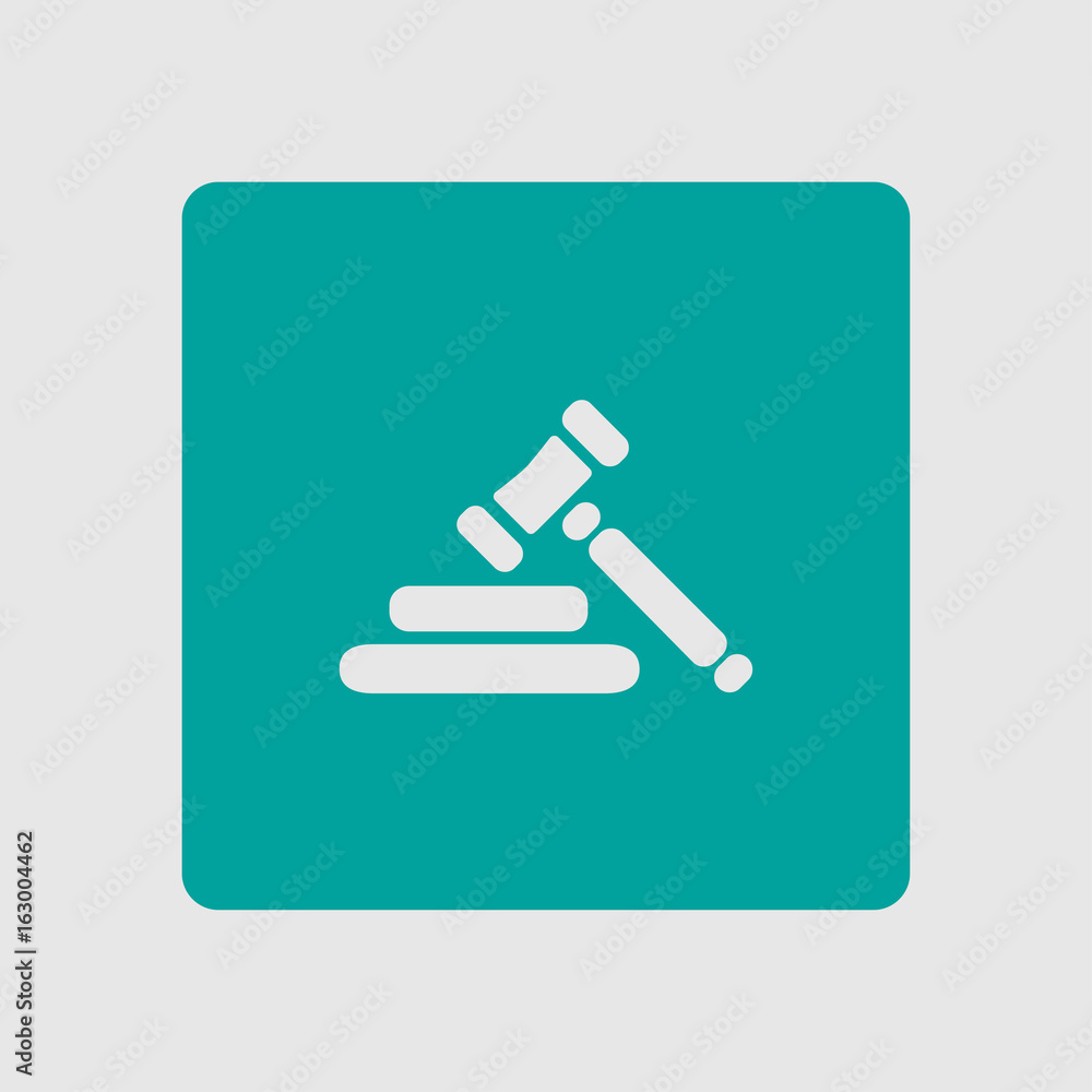 Auction hammer pictogram. Law judge gavel icon. Flat design style. Auction hammer pictogram. Law judge gavel icon. Flat design style.