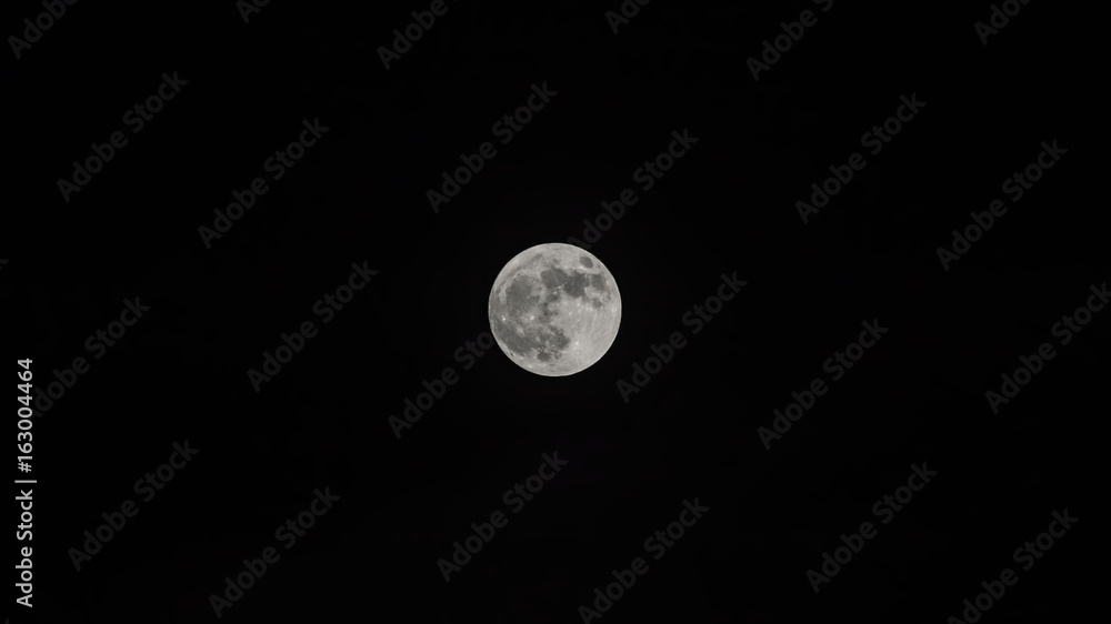 Full moon on pure black sky seen from Earth Full moon on pure black sky seen from Earth