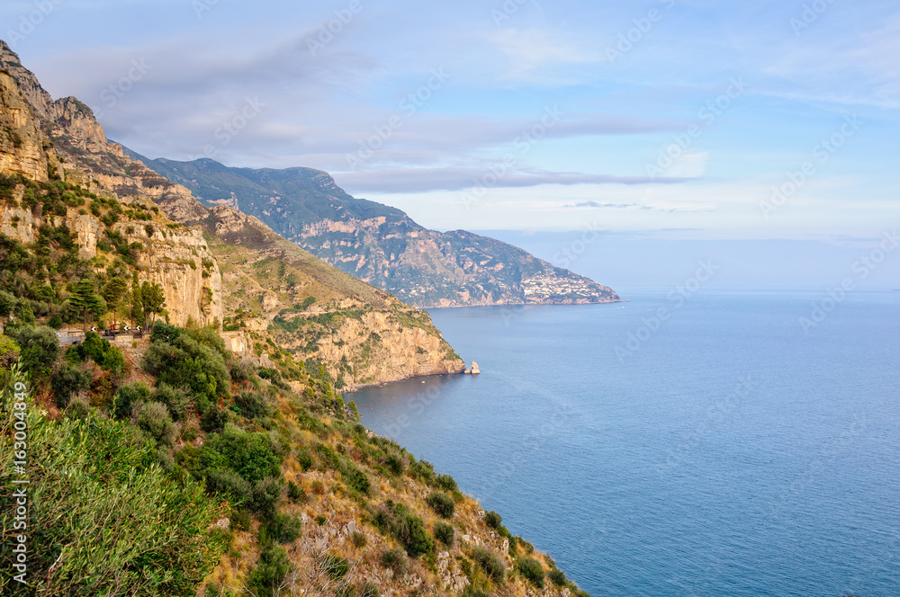 Amalfi Coast near Positano in autumn - Campania, Italy
