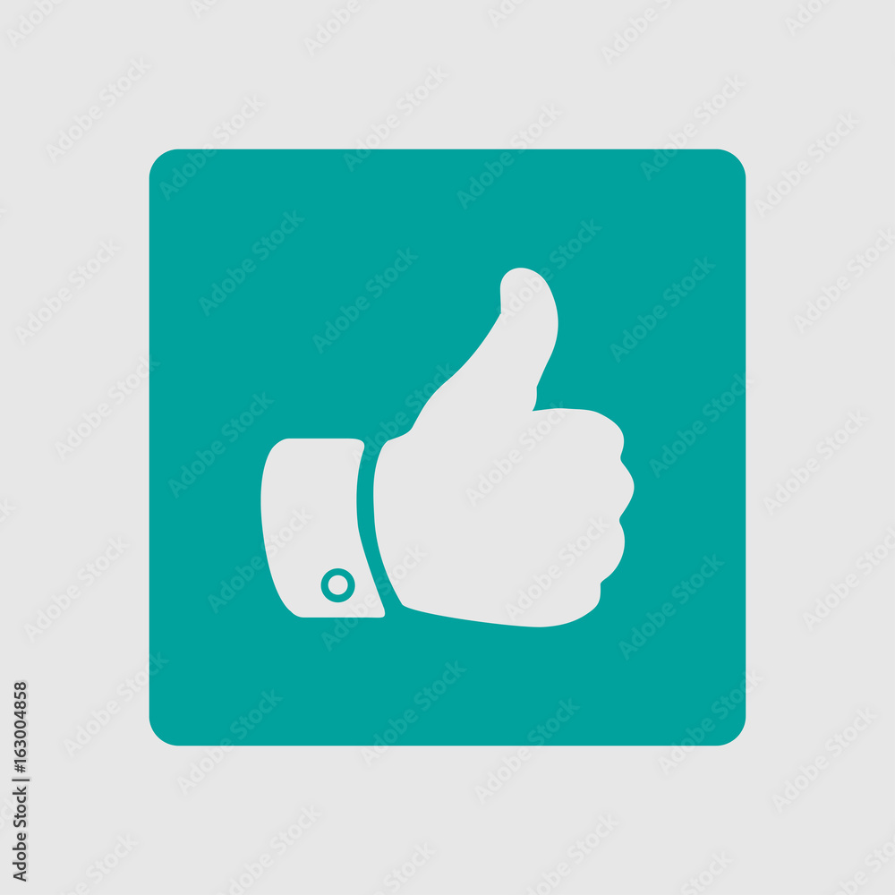 Like icon. Hand finger up sign. Thumb up symbol. Flat design style. Like icon. Hand finger up sign. Thumb up symbol. Flat design style.