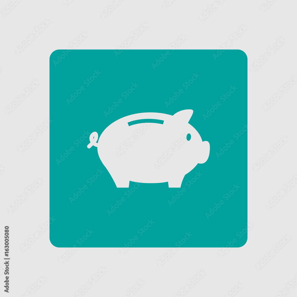 Piggy bank icon. Pictograph of moneybox. Flat design. Piggy bank icon. Pictograph of moneybox. Flat design.