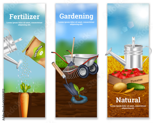 Three Farming Vertical Banners