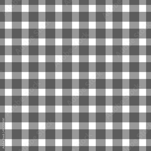 Seamless black colored checkered table cloth background. Vector illustration