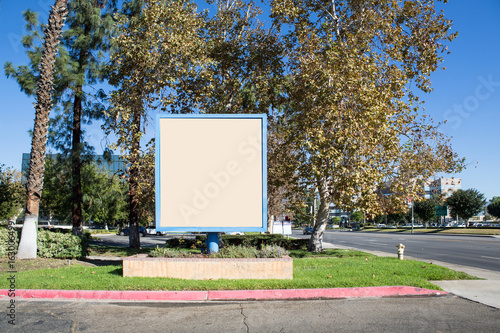 White square signboard