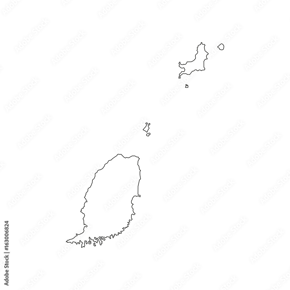 Obraz premium Grenada map silhouette