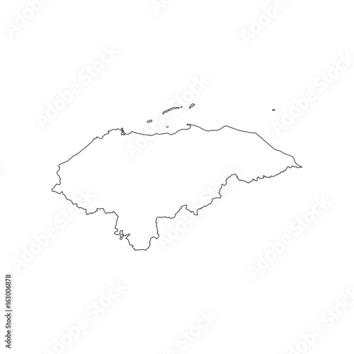 Honduras map silhouette