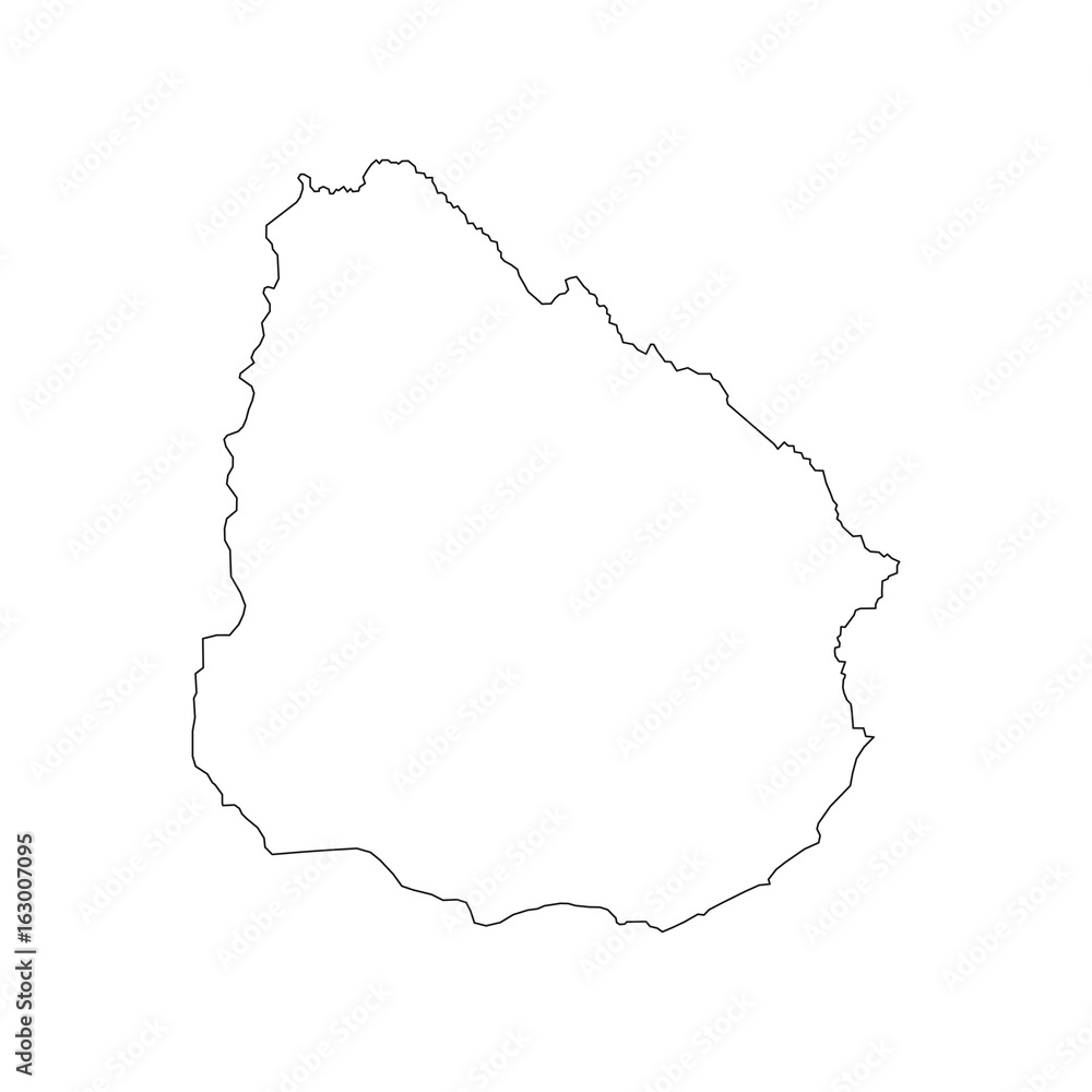 Uruguay map silhouette