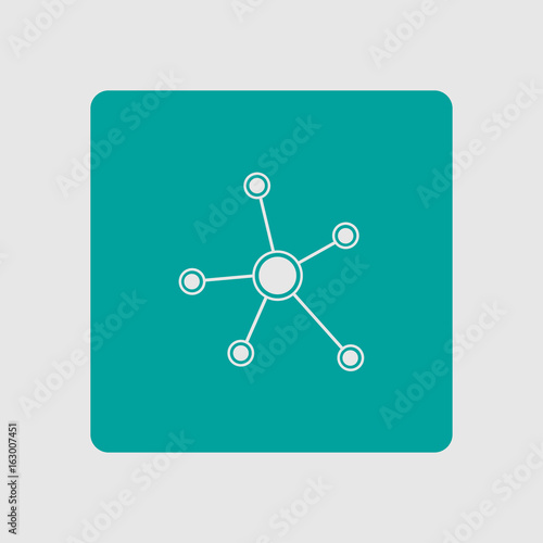 Social network single icon. Global technology. The network of social connections in the business.