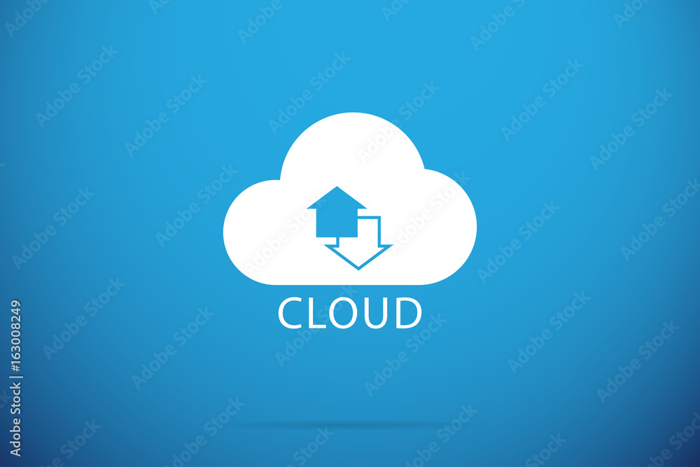 up and down arrows in cloud, backup concept up and down arrows in cloud, backup concept