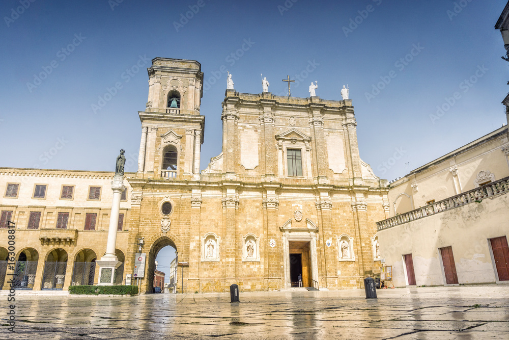 Cathedral in city center of Brindisi, Puglia, Italy