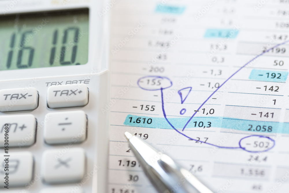 Fototapeta premium Geschäftsbericht prüfen