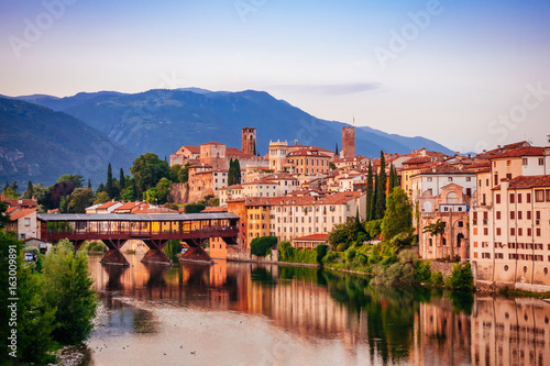 Bassano del Grappa Ponte Vecchio in Veneto Region Northern Italy photo