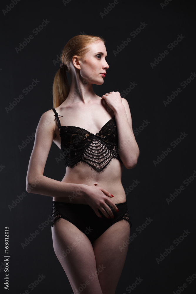 Sexy girl in underwear posing in studio Sexy girl in underwear posing in studio