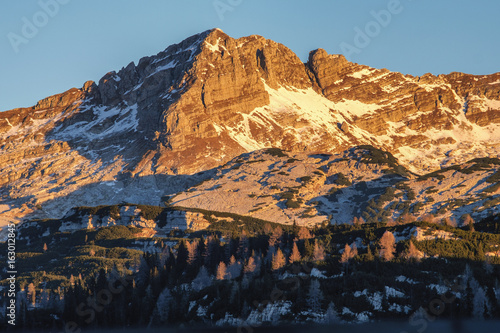 Morning view from Komna, Julian Alps.