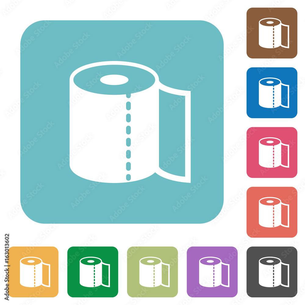 Paper towel rounded square flat icons Paper towel rounded square flat icons