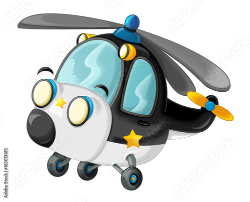 Cartoon funny helicopter - illustration for children © honeyflavour