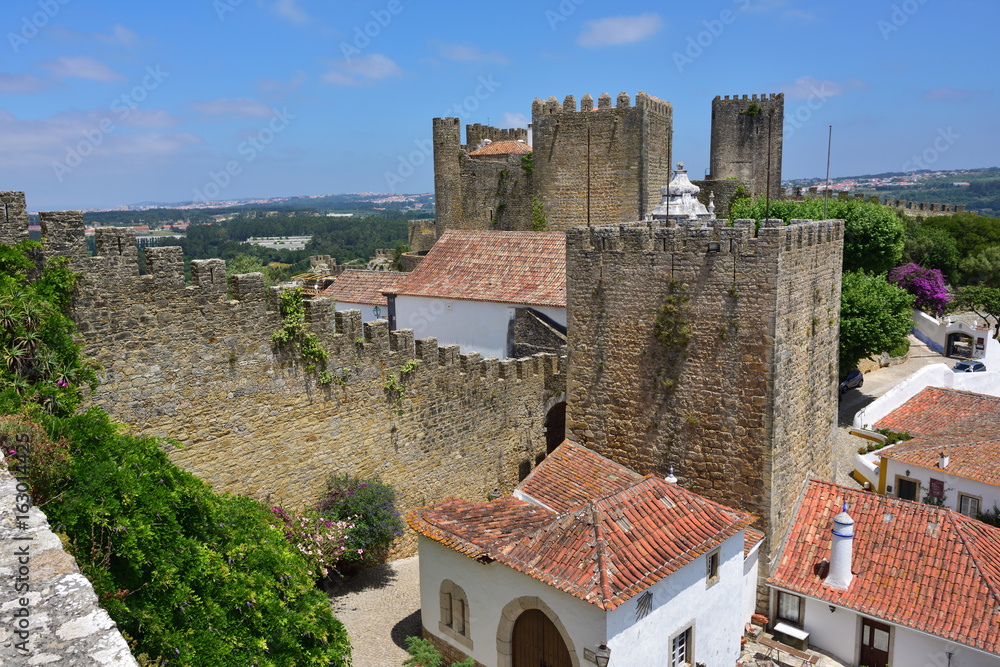 Obidos village and its castle Portugal