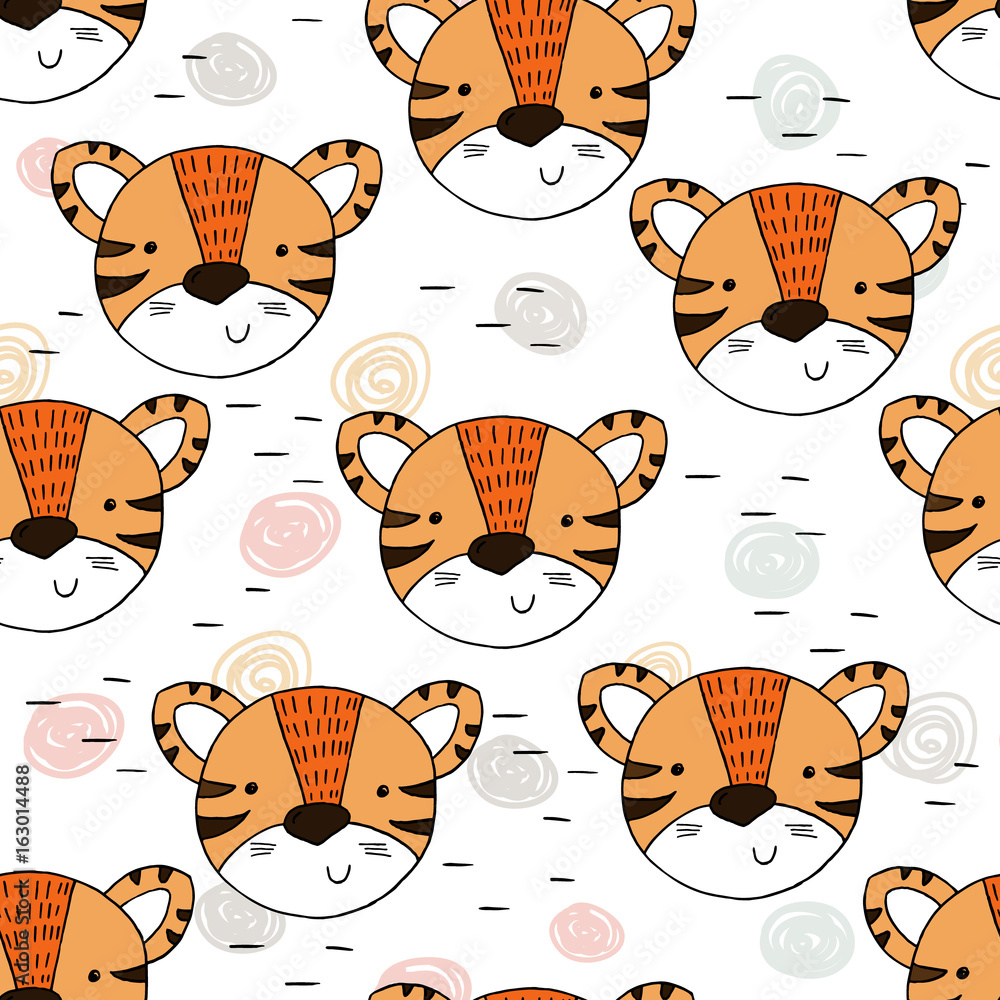 Фотография Cute tiger Pattern print for kids