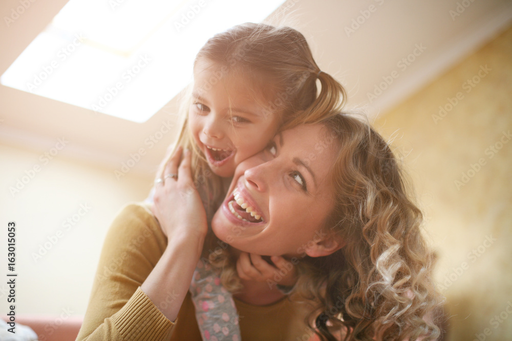 Mother and daughter. Mother and daughter.