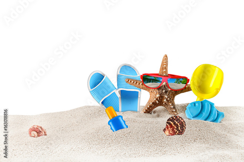 beach accessoires on beach ...