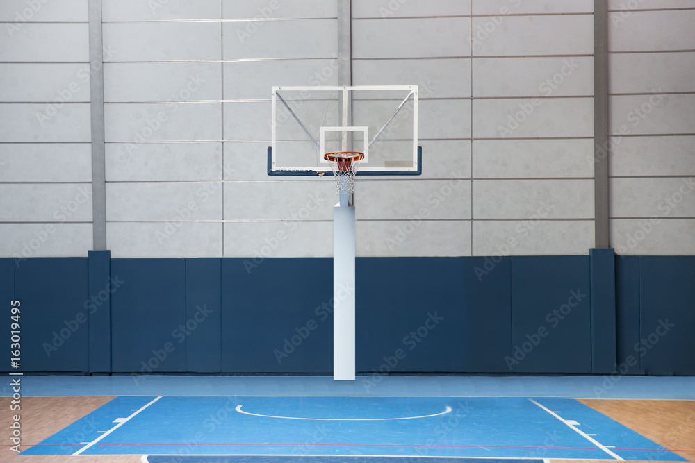 Naklejka premium Basketball court in a school