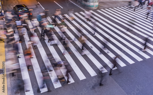 Blur Photography of Pedestrian crossing .