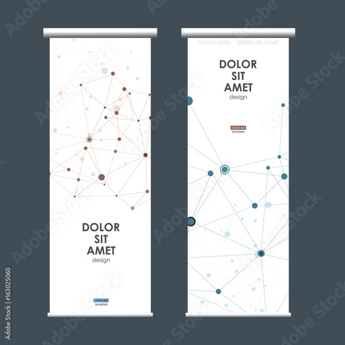 Abstract molecules design on roll up template
