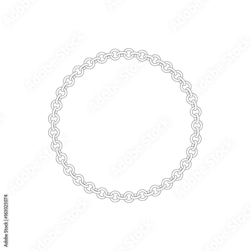 Chain frame.Circle. Isolate...