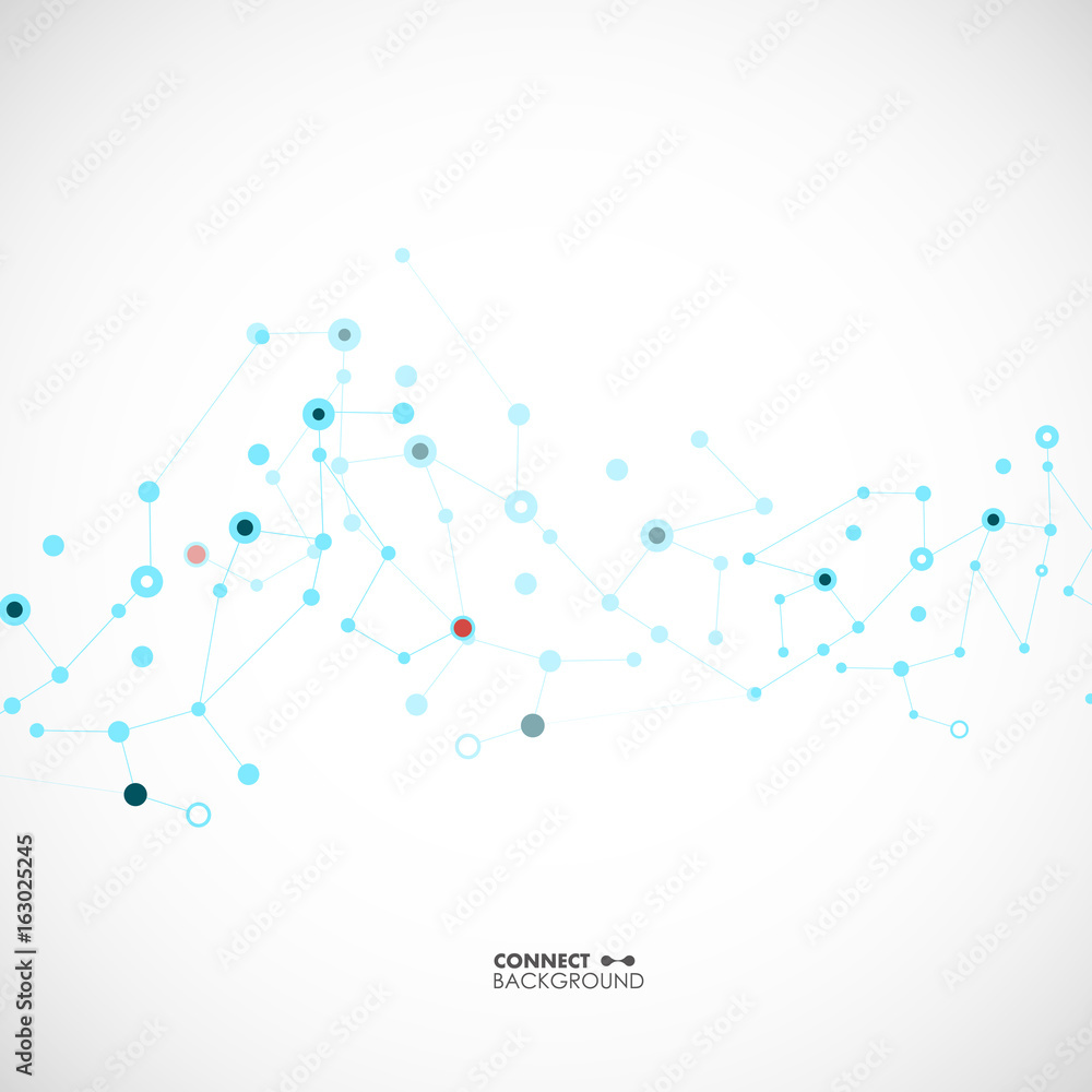Vector illustration molecules, network and connection Vector illustration molecules, network and connection