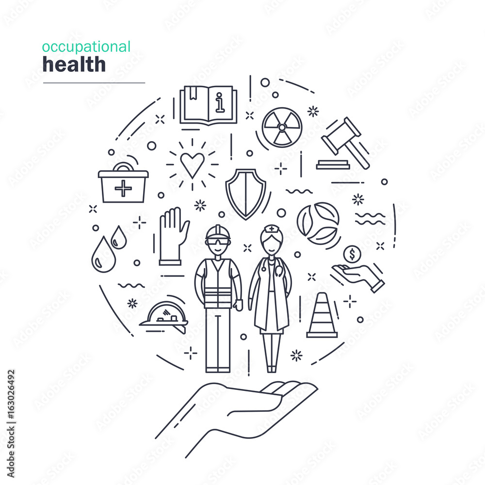 Occupational Health And Safety Modern Thin Line Design Including 