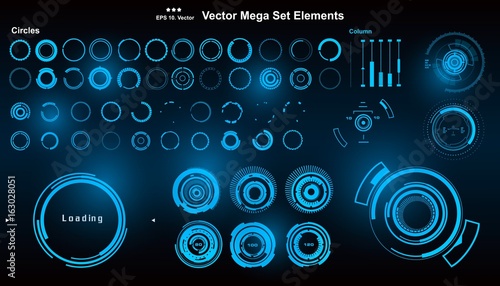Futuristic virtual graphic touch user interface, HUD