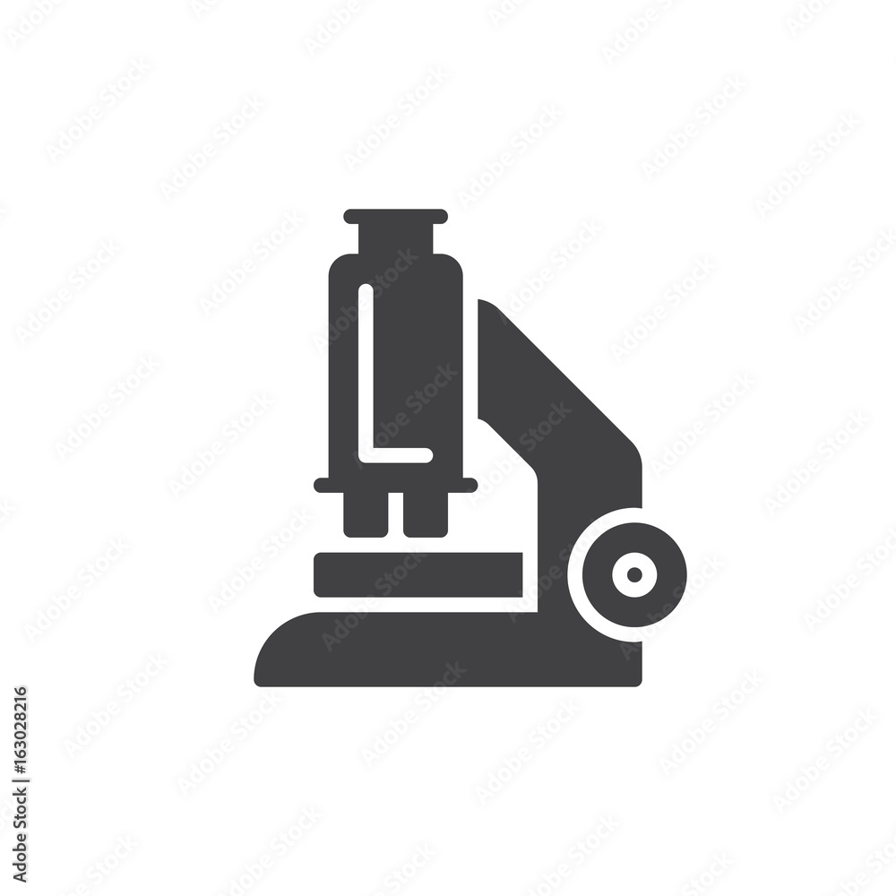 Microscope icon vector, filled flat sign, solid pictogram isolated on white. Research symbol, logo illustration. Pixel perfect graphics Microscope icon vector, filled flat sign, solid pictogram isolated on white. Research symbol, logo illustration. Pixel perfect graphics