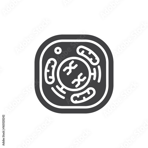 Cell icon vector, filled flat sign, solid pictogram isolated on white. Biology symbol, logo illustration. Pixel perfect graphics