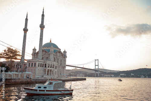 Ortakoy mosque and Bosphorus Bridge