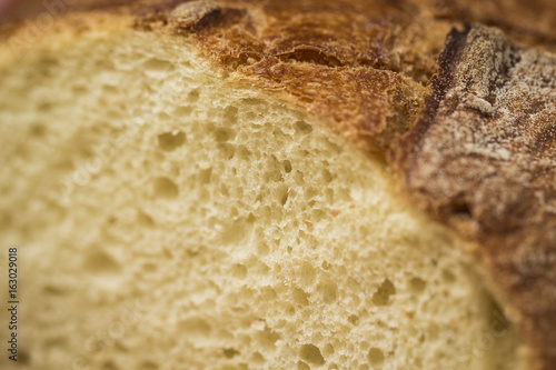 macro detail alveolation bread