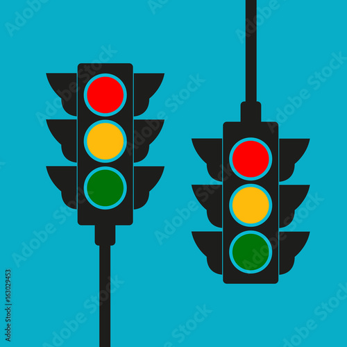 Traffic light, vector illustration