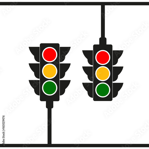Traffic light, vector illustration