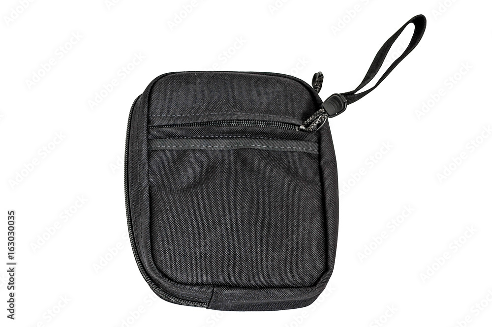 Carrying weapons case: military tactical cartridge pouch made from high-tech fabric with quick connection system, close up, isolated Carrying weapons case: military tactical cartridge pouch made from high-tech fabric with quick connection system, close up, isolated