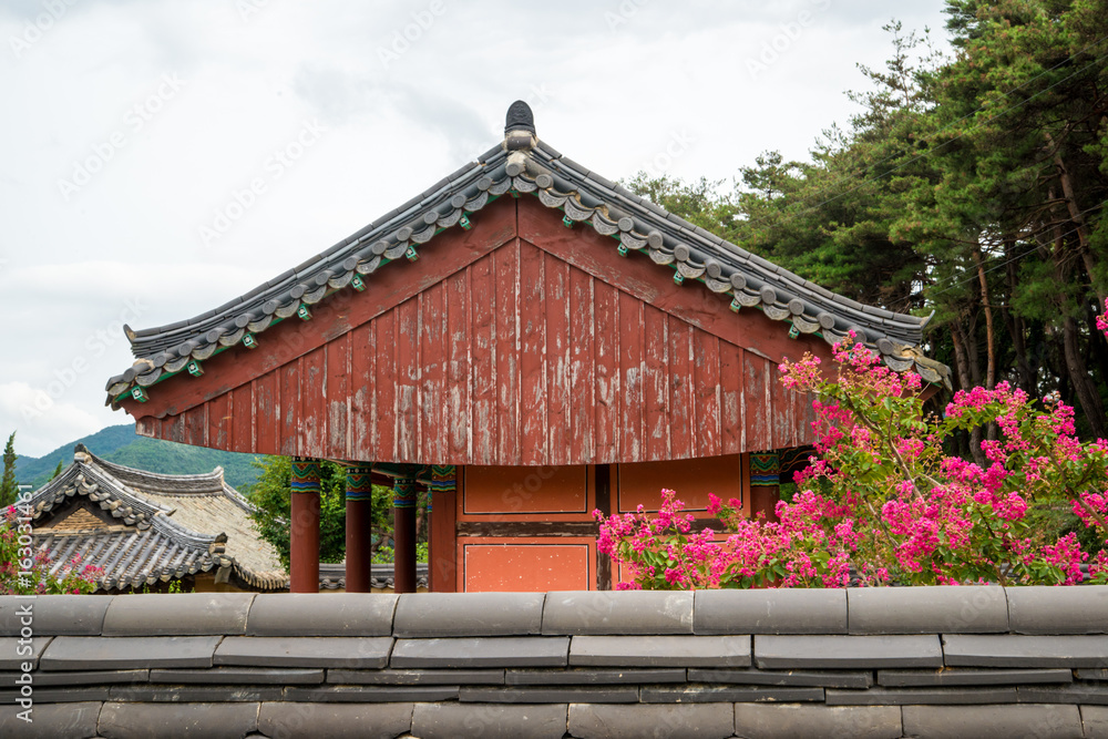 Hwacheun Seowon of Hahoe Village in Andong, Korea. (Hahoe village in South Korea is UNESCO world heritage site.) Hwacheun Seowon of Hahoe Village in Andong, Korea. (Hahoe village in South Korea is UNESCO world heritage site.)