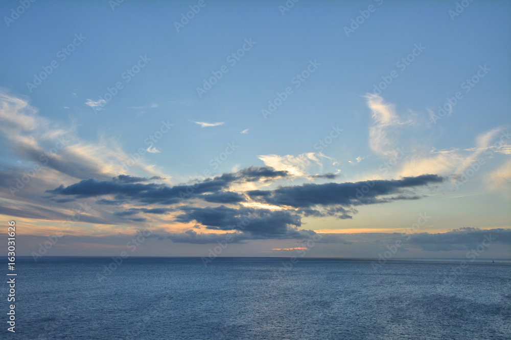 Sunset over Caribbean Sea