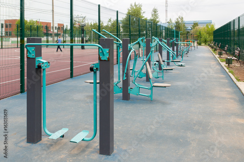 Views of the sports ground for street workout